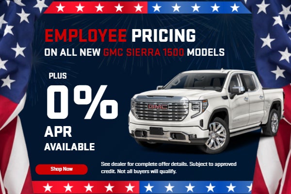 2026 Sierra 1500 Employee Pricing and APR offer