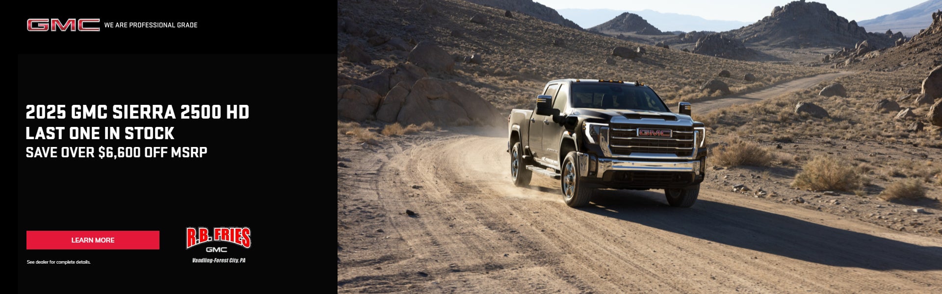 Last remaining 2025 Sierra 2500